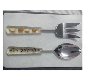 Juego de artículos planos simples de 3 cubiertos de lujo chapados en doble tono de acero inoxidable para regalos con la más alta calidad a toda la tasa de venta - Product Image 6