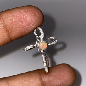 จี้เพชรโอปอลเอธิโอเปียนเงินแท้925ทำด้วยมือสำหรับผู้หญิงโอปอลไฟหลายรูปแบบรูปแบบรูปแบบตัวเลขวินเทจของเด็ก - Product Image 2