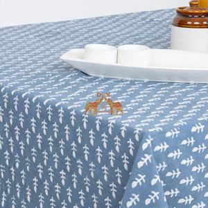 Mantel de Algodón Estampado a Mano con Bloques Dabu, Edición Limitada de Lujo, Diseño Floral, Hecho a Mano en India - Product Image 5