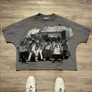 Camiseta Oversize con Hombros Caídos y Diseño Personalizado, 100% Algodón, Corte Regular, Anti-Pilling, 200g, Impresión Serigráfica para Hombre - Product Image 4