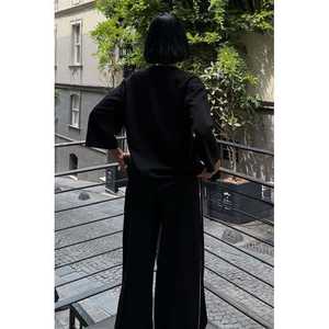 Costume d'été décontracté en modal avec détails d'accessoires sur la poitrine 10255 - Product Image 5