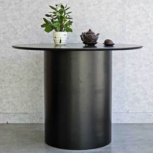 BA68180 100cm Round <b>Dining</b> <b>Table</b> Black Painted Rubberwood Convertible Wooden Furniture for Home or Hotel Use Assembled - Product Image 6