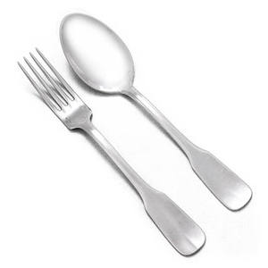 Juego de servicio de ensalada Chapado en plata de acero inoxidable con mango largo y simple para boda - Product Image 6