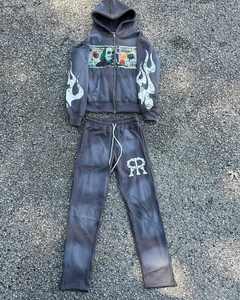 Conjunto de Sudadera con capucha para correr informal unisex sin cordón de algodón de rizo francés con logotipo serigrafiado personalizado de proveedor OEM - Product Image 3