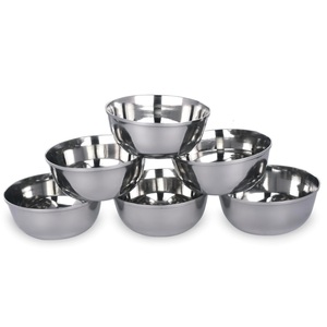 Cuenco de servicio decorativo de metal de forma redonda de aspecto fabuloso en color plateado para cuencos de servicio de comida y aperitivos de mesa de comedor - Product Image 5