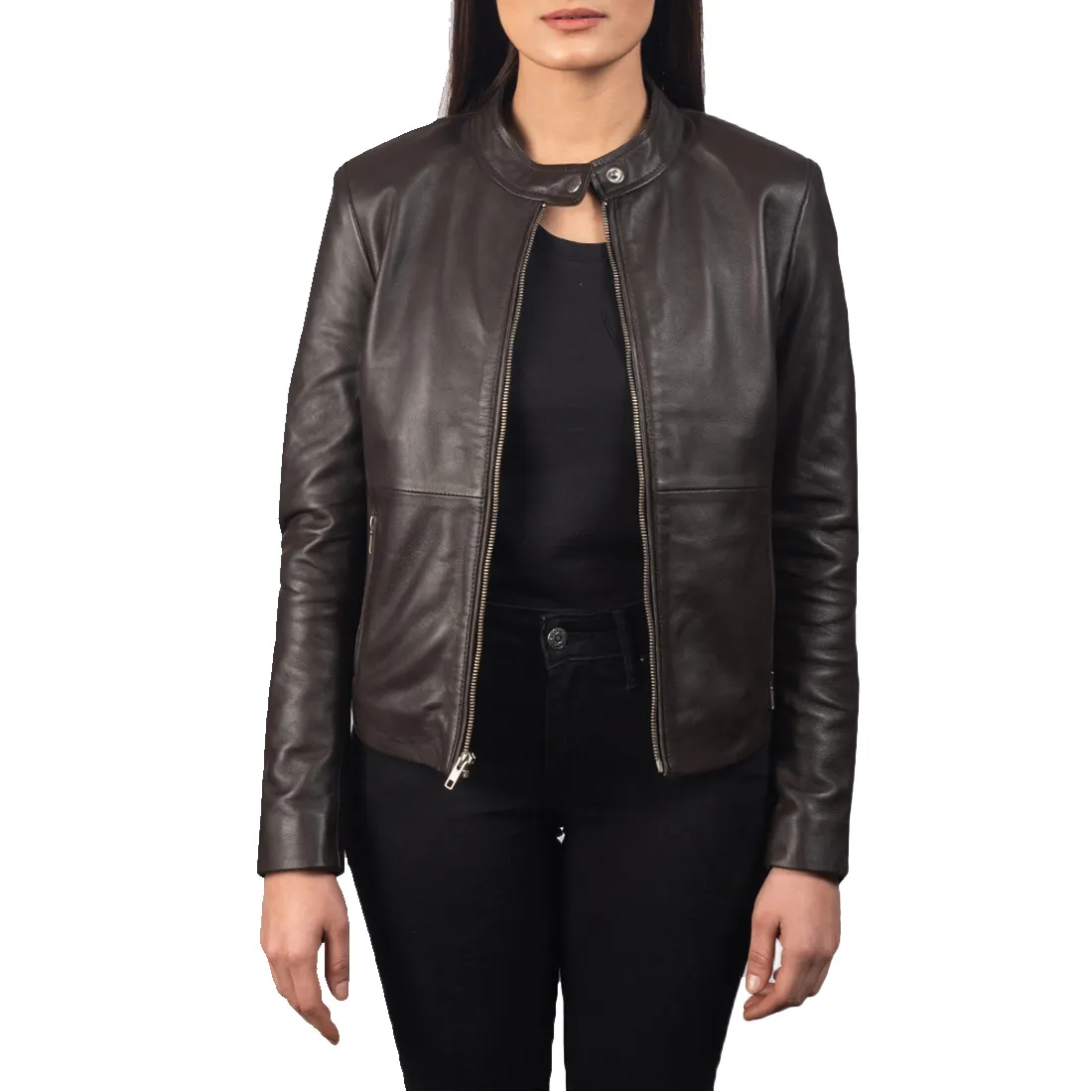 2022 fashion winter warm casual black leather fleece faux fur lining woman short coats jackets for ladies