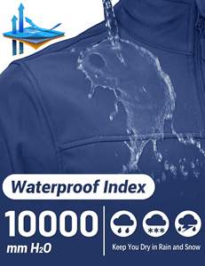 Chaqueta Softshell Personalizada de Otoño, Estilo Urbano, Piel de Becerro, Cuello Alto, Logotipo Frontal, Transpirable, Impermeable, con Cremallera, Lavada, Unisex, 340g - Product Image 6