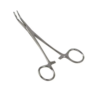 Pinzas de acero Kelly de precisión Briggs curvadas de alta calidad, mango de bloqueo Manual para procedimientos médicos, certificado CE Dental - Product Image 1