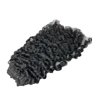 Extensiones de cabello humano de color natural con mechones rizados birmanos de pelo vietnamita virgen de buena textura - Product Image 1