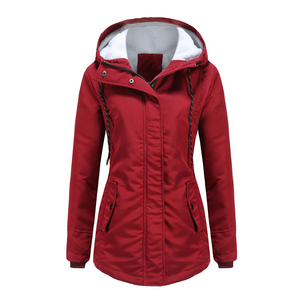 Chaqueta de Forro Polar para Mujer, Nueva, Lisa, con Cierre Completo, Gruesa, Abrigada, para Invierno, de Primera Calidad - Product Image 5