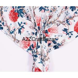 Robe caftan élégante à imprimé floral, luxe, 100% coton pur, longue robe de nuit maxi, couvre-vêtement de plage, tenue quotidienne pour maman, cadeau - Product Image 4