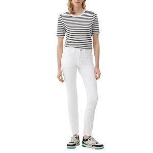 Jeans élastiques et extensibles personnalisés pour femmes en gros à taille haute/pantalon en jean décontracté de couleur unie à la mode au meilleur design - Product Image 1