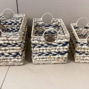 Bulk Wholesale <b>Water</b> <b>Hyacinth</b> <b>Baskets</b> Handmade Durable Lightweight Eco Friendly <b>Storage</b> for Supermarket and Hotels - Product Image 6
