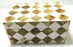 Caja de almacenamiento con incrustaciones de resina para joyería de mujer, accesorio decorativo de artesanía, superventas - Product Image 3