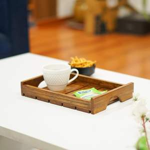 Bandeja de Madera Más Duradera y Confiable para Servir Té y Aperitivos, Bandejas Decorativas de Madera Largas al Mejor Precio - Product Image 3