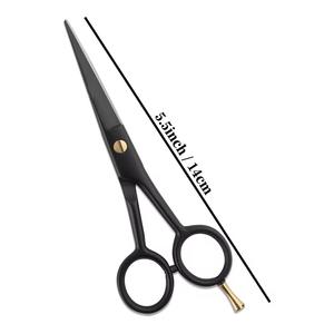 Cizalla de peluquero para diestros de alto grado, reposapiés ajustable de Color negro, peine de acero inoxidable de alto carbono y bolsa de cuero Pu - Product Image 2