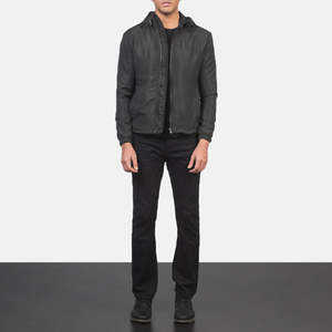 Veste coupe-vent décontractée Jimmy Black à capuche, taille XS, tissu en spandex de haute qualité, respirant, fermeture éclair, motif décoratif enduit - Product Image 3