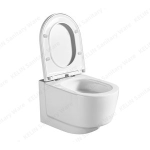 Sanitaire Céramique <span class=keywords><strong>WC</strong></span> mural flottant Cuvette de luxe suspendue au mur pour salle de bain moderne - Product Image 4