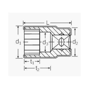 Stahlwille 3/8'' 1000V VDE <b>Socket</b> High Quality Tool for Professional Use - Product Image 3