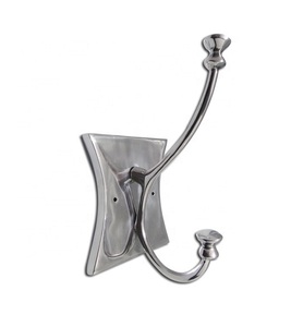 Crochets muraux en métal en aluminium de créateur accrochant argenté Cintres de décoration de fantaisie avec la conception moulée - Product Image 1