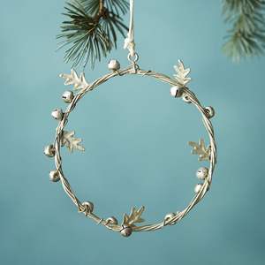 Elegant Polished Metal Christmas <b>Hanging</b> <b>Ornament</b> For Tree Decoration And Festive Interior Styling Design - Product Image 3