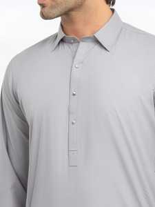 Salwar Kameez de style royal pakistanais pour hommes, tenue traditionnelle musulmane de qualité supérieure, coupe classique pour les mariages, les fêtes de l'Aïd et les événements - Product Image 3