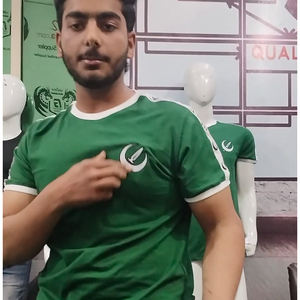 Venta al por mayor de fábrica de polialgodón Ringer de manga corta Camiseta logotipo personalizado bordado hombres camisetas bordado camiseta - Product Image 2