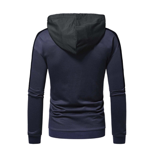 เสื้อฮู้ดแขนยาวผู้ชายขายส่ง แฟชั่นทันสมัย สีพื้น สตรีทแวร์ เสื้อสเวตเชิ้ตผ้าฟลีซสำหรับฤดูใบไม้ร่วง สไตล์ลำลอง ไซส์พลัส - Product Image 3