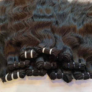 ผมต่ออินเดียแท้แบบ Remy ไม่ผ่านการแปรรูป แบบธรรมชาติ ลอนตรงหยักศก แบบเย็บสองชั้น ขายส่งแบบเป็นมัด สำหรับทำผมดัดถาวร - Product Image 6