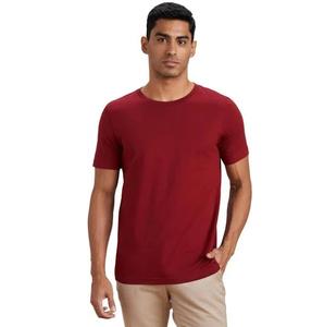 T-shirt à col rond en coton biologique écologique T-shirt unisexe doux pour la peau anti-boulochage pour les t-shirts de mode d'été - Product Image 1