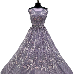 Patch design paon et éléphant & Zari Work and Thread Work Bridal Lehenga - Product Image 1