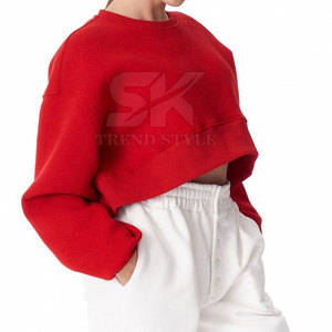 Sudadera Corta Lisa para Mujer, Hecha a Medida, Precio al por Mayor, Último Estilo, Ropa Casual - Product Image 2