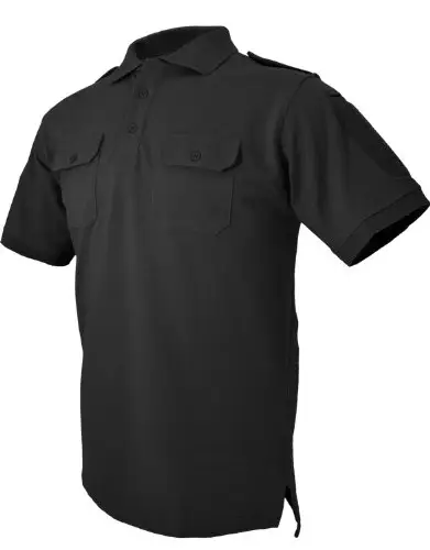 Tactical security guard uniform polo shirts name-taDpe patch Custom shirts sleeve mobile pen pocket