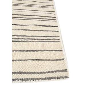 Indusbar Ivory Flat Weaves <b>Wool</b> Rugs Organic Cotton Jacquard Striped Hallway Rectangle Room Rug Model ADWL-13097 - Product Image 4