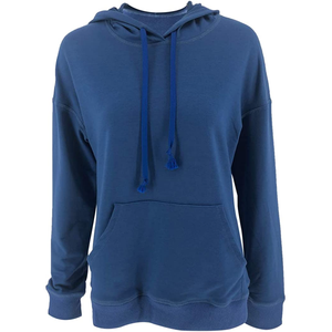 Sudadera con capucha de algodón ligero a la moda para mujer, corte holgado, estilo con cremallera, ropa de calle de manga larga, logotipo personalizado, suministro de fábrica - Product Image 2