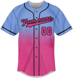 Venta al por mayor camiseta de béisbol de hip hop secado rápido poliéster malla cosida camisa de béisbol a rayas uniforme de béisbol retro personalizado - Product Image 1