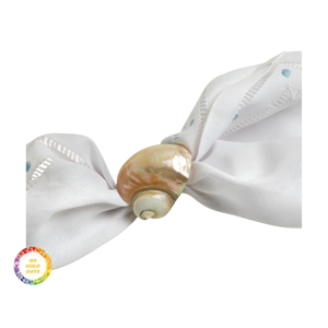 Anneau de serviette en coquillage fait à la main, anneau de serviette en coquillage blanc pour décoration de mariage, accessoires élégants pour table à manger côtière, en vrac - Product Image 6