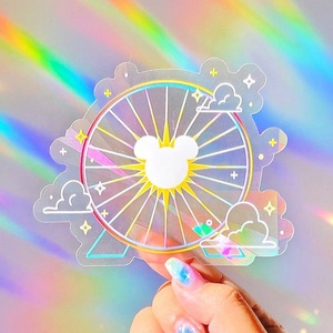 Miếng Dán Hình Nấm Cầu Vồng Pha Mặt Trăng Tùy Chỉnh Miếng Dán Che Nắng Kính Cửa Sổ Tấm Phủ Kín Có Thể In Được Đề Can - Product Image 3