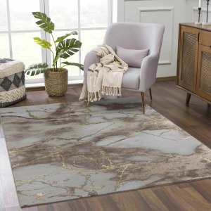 Alfombras Modernas Abstractas Hechas a Máquina, Suaves y Peludas, 100% Polipropileno, Antibacterianas, Impermeables, con Base de Yute y Pelo Grueso - Product Image 5