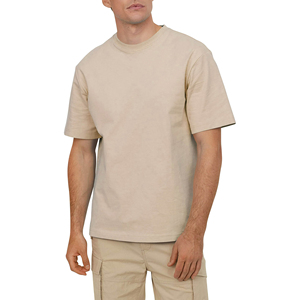 Plain 100% Cotton T-shirt for men Drop Shoulder Loose Fit Heavyweight T-Shirts Hip Hop Fashion Ringer Plus Size Men's T-Shirts - Product Image 5