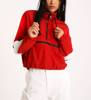 Veste coupe-vent de course pour femme, décontractée, courte, tendance, légère, personnalisable, respirante, en nylon