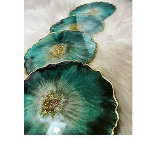 Posavasos de resina decorativo con centro de mesa de piedra de ágata - Product Image 6