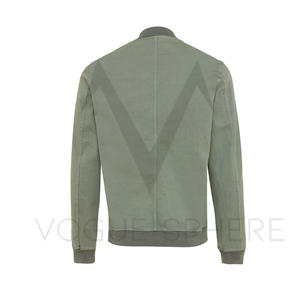 Chaqueta Bomber de Lona de Alta Calidad para Otoño, con Cuello Alto, Logotipo Frontal Personalizado, Cierre Personalizado para Hombre, Venta al Por Mayor - Product Image 6