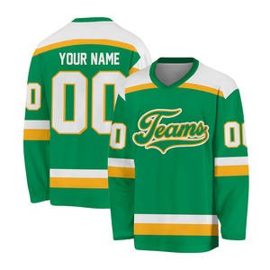 Meilleur prix Vêtements de sport d'entraînement à manches longues à séchage rapide Personnalisable Team Sublimation Printing Logo Blank Ice Hockey Jersey - Product Image 4