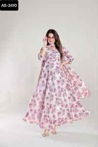 Recién llegado, vestidos largos de boda de estilo pakistaní indio con trabajo de impresión Digital Kurtis Office Weat Rayon Foil Print Kurtis - Product Image 4