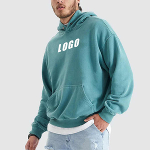 Sudaderas con capucha lavadas con ácido al por mayor respetuosas con el medio ambiente para hombres OEM logotipo personalizado estilo de calle principal sudaderas con capucha lavadas con ácido para hombres 2025 - Product Image 6