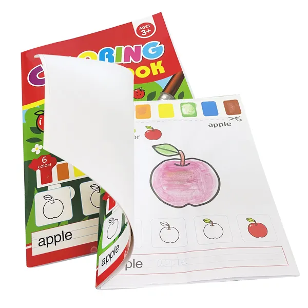 Pintura de frutas con libros de agua para niños pequeños