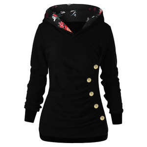Women Saleh Enterprises 100% Cotton Fleece Hoodie Autumn/Winter Embroidered Lined Warm Oversized Soft Plush Casual - Product Image 1
