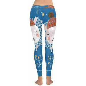 Mallas de ropa deportiva con estampado de sublimación personalizado para mujer, estirables con logotipo en la cintura, venta al por mayor - Product Image 1