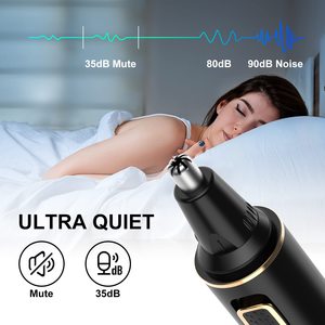 Tondeuse à poils de nez professionnelle rechargeable par USB à double lame rotative pour hommes, tondeuse à poils du visage facile à utiliser en plastique - Product Image 4